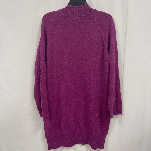 ATM Anthony Thomas Melillo Rib-Knit Cashmere Sweaterdress in Amethyst Sz M NWT - Picture 6 of 10